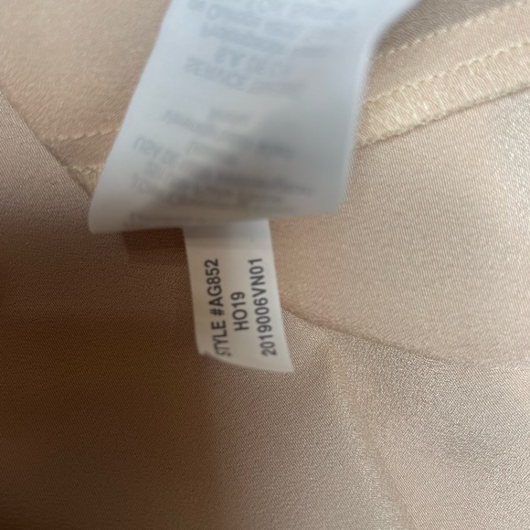 New W/O Tags J.Crew Tie-neck top in metallic lace AG852 ASHEN KHAKI $89.50 Sz M - Picture 5 of 10